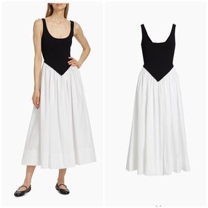 Ronny Kobo Verda Poplin and Knit dress